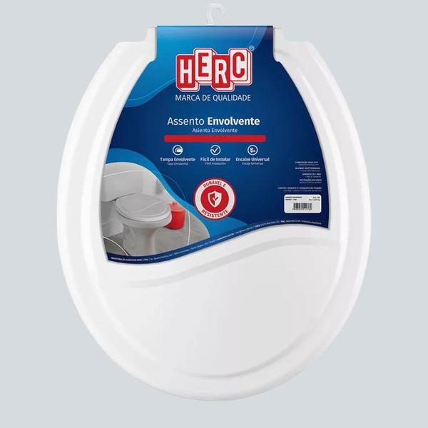 Imagem de Assento Sanitário Branco Oval Envolvente Ideale Tamanho Universal Branco