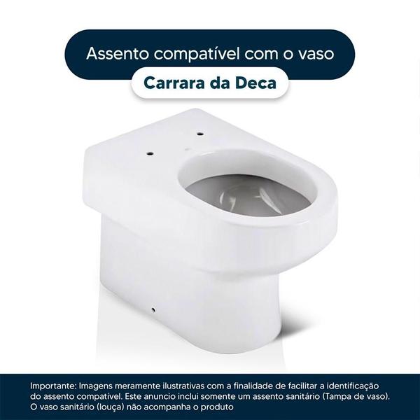 Imagem de Assento Sanitário Carrara Bege Castor Para Bacia Deca