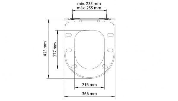 Imagem de Assento Sanitario Censi Soft Close Calypso - Branco - 7650  Sistema Soft Close - Ref. 7650