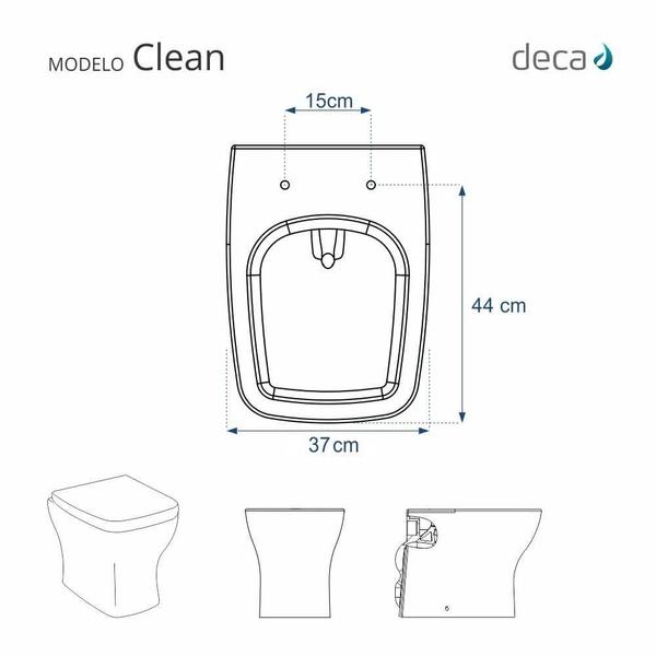 Imagem de Assento Sanitário Clean Branco Para Louça Deca