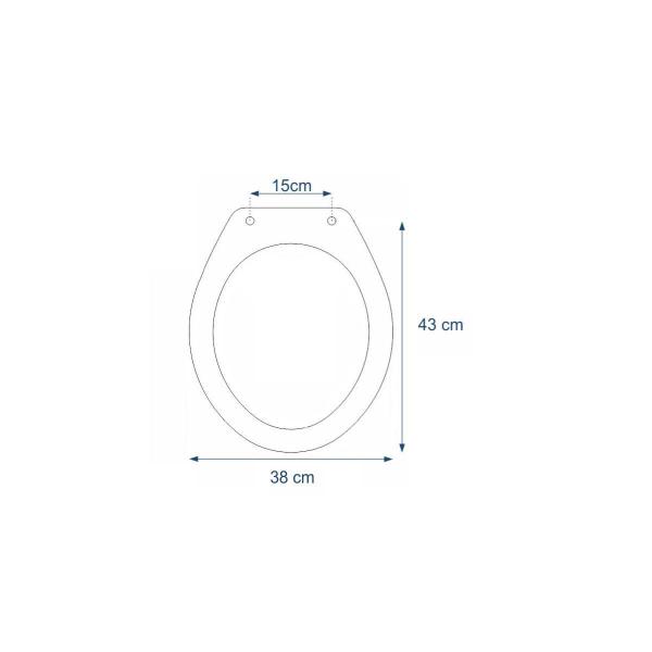 Imagem de Assento Sanitário Com Amortecedor Convencional Oval Branco