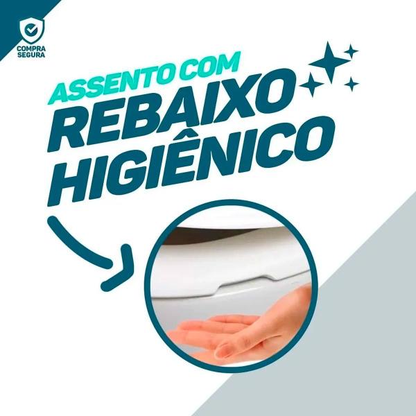 Imagem de Assento Sanitário Confortável Retangular Almofadado