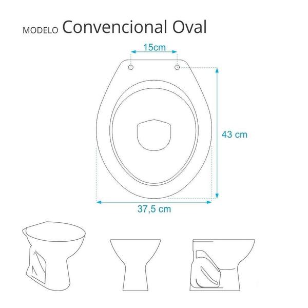 Imagem de Assento Sanitário Convencional / Oval Caramelo Para Vaso Deca