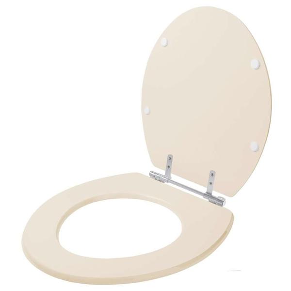 Imagem de Assento Sanitário Convencional Oval Creme (Bege Claro) para vaso Deca