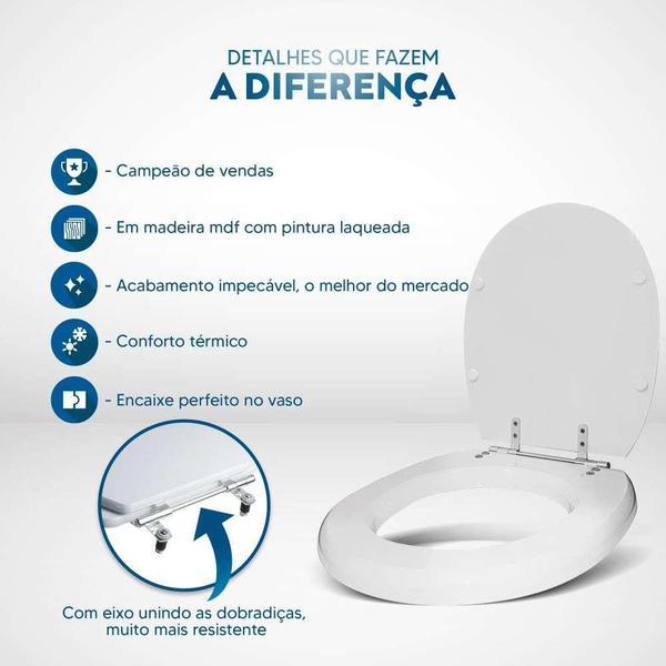 Imagem de Assento Sanitário De Ville Branco para vaso Deca