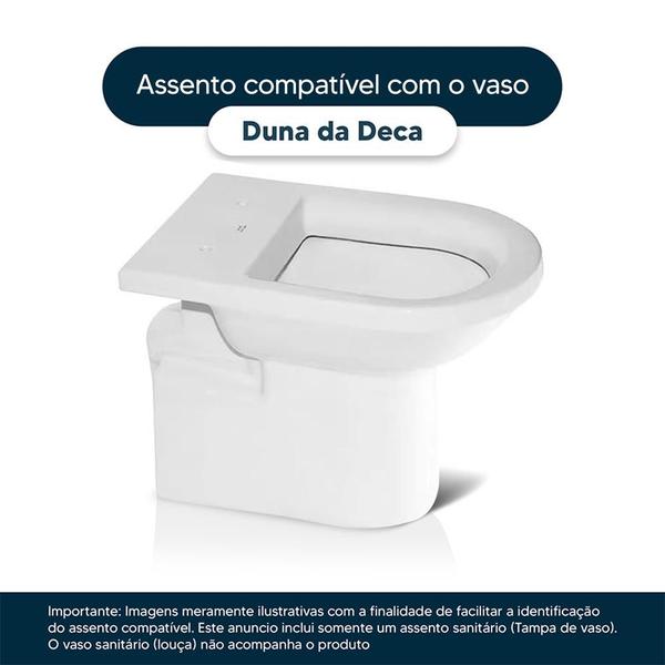 Imagem de Assento Sanitario Duna Branco para Vaso Deca