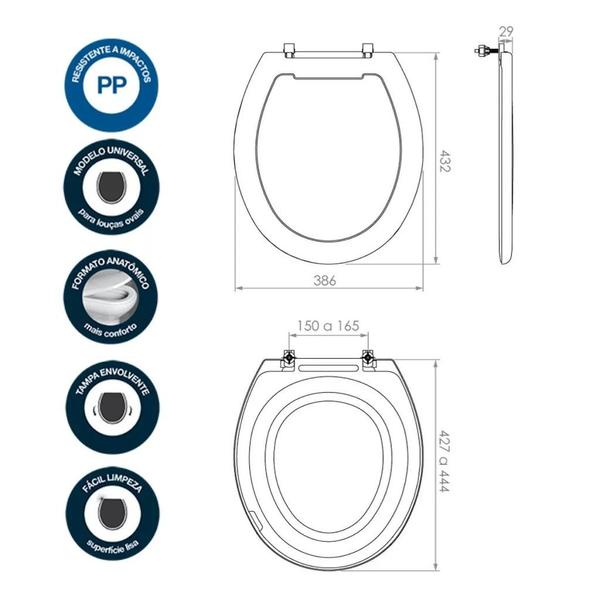 Imagem de Assento Sanitário Duratti Oval Universal