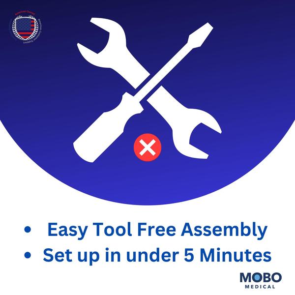 Assento sanitário elevado Mobo Heavy Duty com altura ajustável - CART SAFE Imagem de Assento sanitário elevado Mobo Heavy Duty com altura ajustável