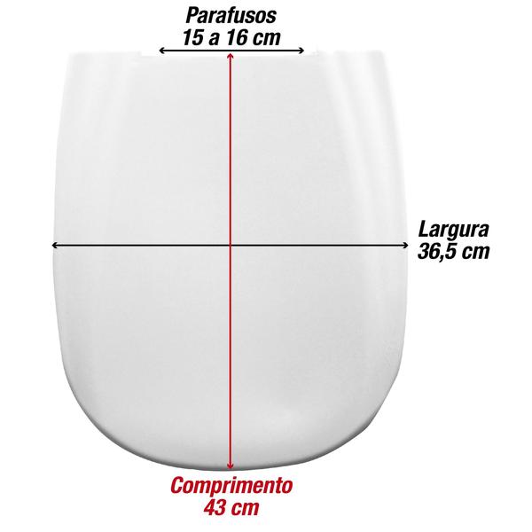 Imagem de Assento Sanitário Elevado Retangular Mebuki - 7,5Cm