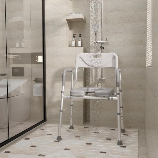 Assento sanitário elevado Xilingol com alças e encosto 160kg Imagem de Assento sanitário elevado Xilingol com alças e encosto 160kg