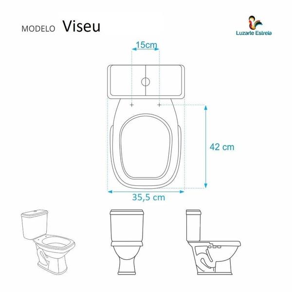 Imagem de Assento Sanitário em MDF Viseu Branco para bacia Luzarte