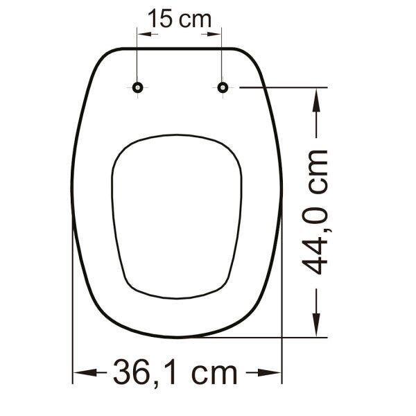 Imagem de Assento Sanitário em Resina Termofixa para Louça Sabatini Soft Close Tupan