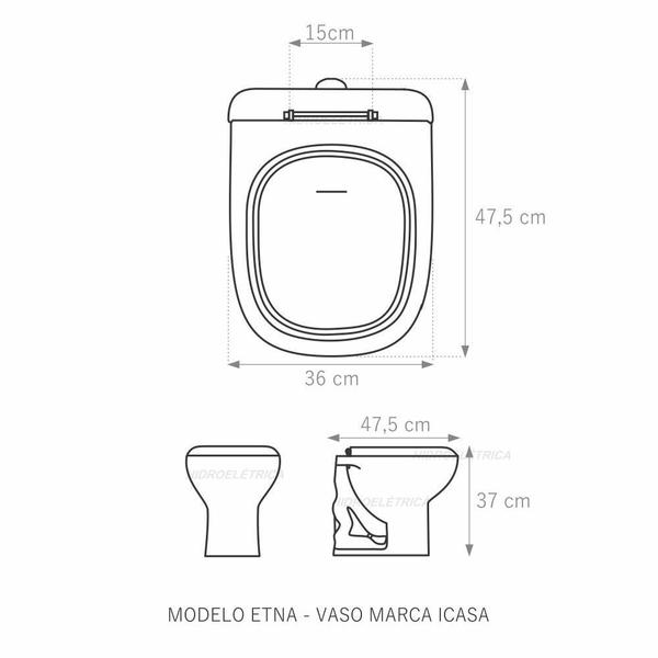 Imagem de Assento Sanitário Etna Verde Claro Almofadado Icasa