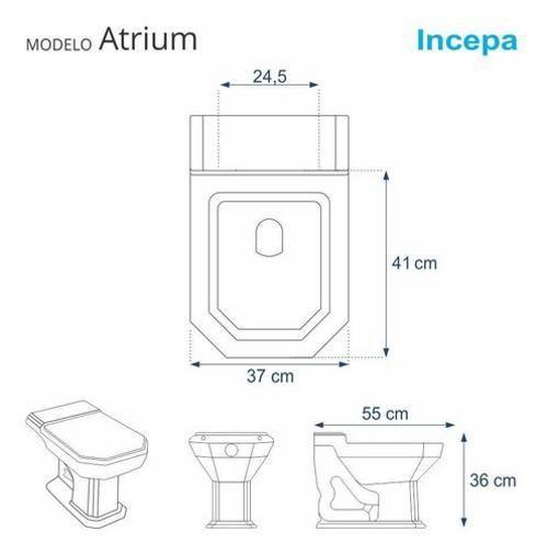 Imagem de Assento Sanitário Laqueado Branco Modelo Atrium Incepa