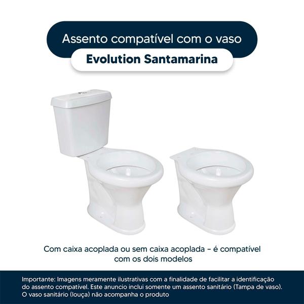 Imagem de Assento Sanitário Laqueado Evolution Cinza Claro para louça Santamarina