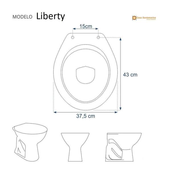 Imagem de Assento Sanitário Laqueado Liberty Ocre para louça Santamarina