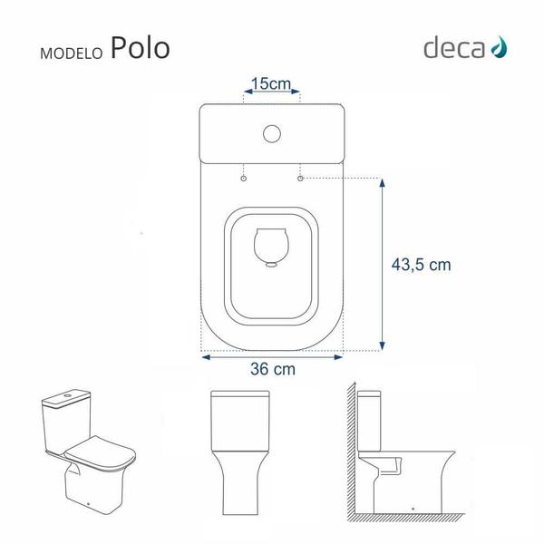 Imagem de Assento Sanitário Laqueado Polo Branco para vaso Deca