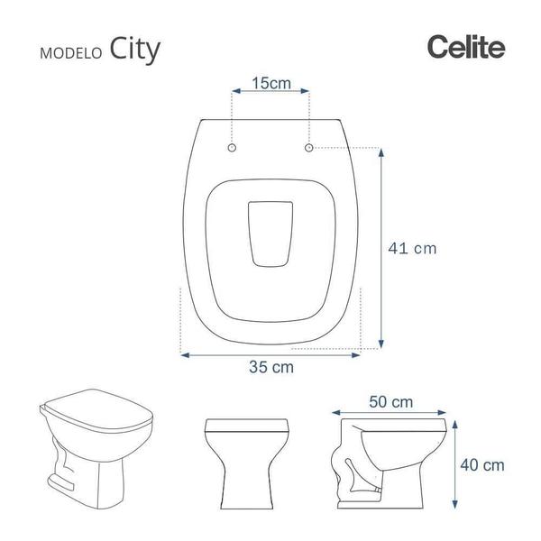 Imagem de Assento Sanitário Laqueado Soft Close Flex Branco para vaso Deca