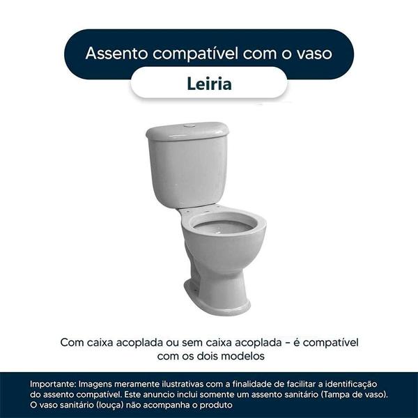 Imagem de Assento Sanitário Leiria Preto para vaso Luzarte Estrela