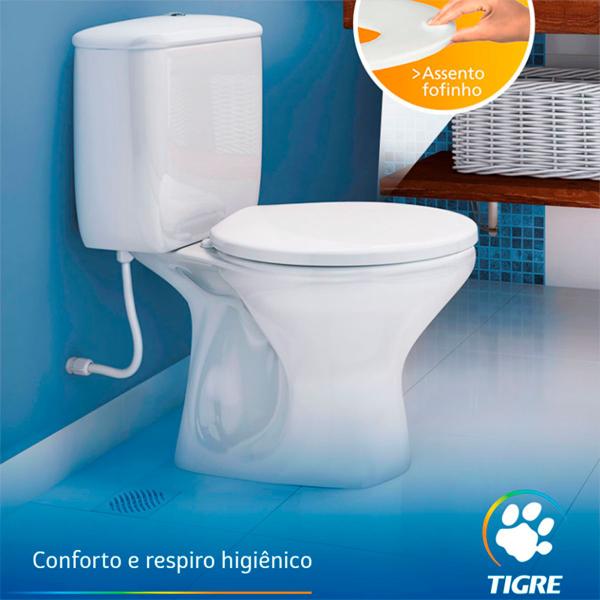 Imagem de Assento Sanitário Macio Suavit Branco  Tigre Oval