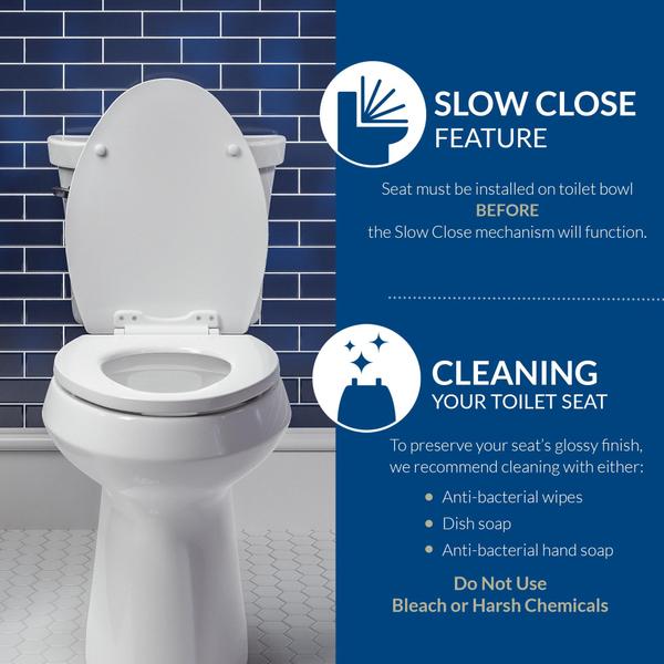 Assento sanitário Mayfair Caswell 1880SLOW 000 alongado branco Imagem de Assento sanitário Mayfair Caswell 1880SLOW 000 alongado branco