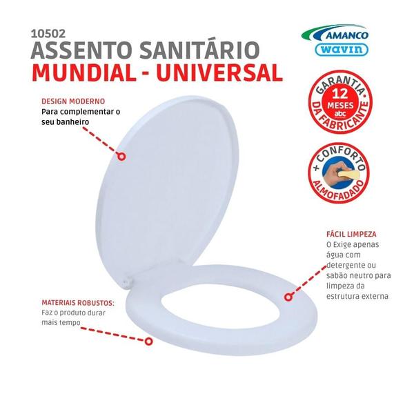 Imagem de Assento Sanitário Mundial Branco Amanco