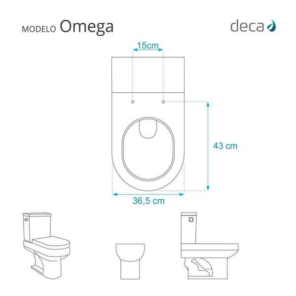 Imagem de Assento Sanitario Omega Cinza Real Para Vaso Deca