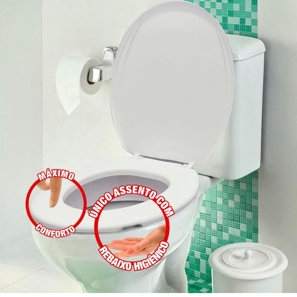 Imagem de Assento Sanitário Oval Almofadado Spot Para o Vaso Deca 1.6gpf 6.0lpf