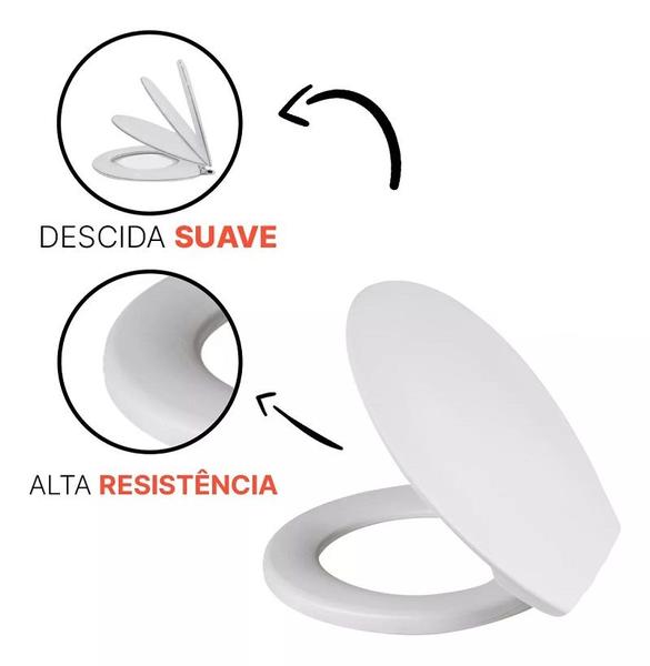 Imagem de Assento Sanitario OVAL Basico SOFT Branco Metasul