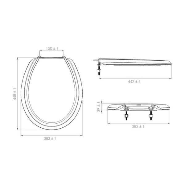 Imagem de Assento Sanitário Oval Duratti Branco - Lorenzetti