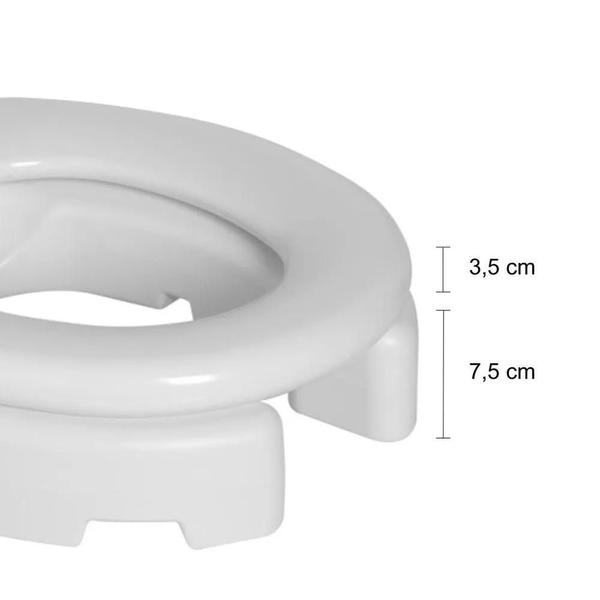 Imagem de Assento sanitário oval elevado 7cm com tpk branco astra