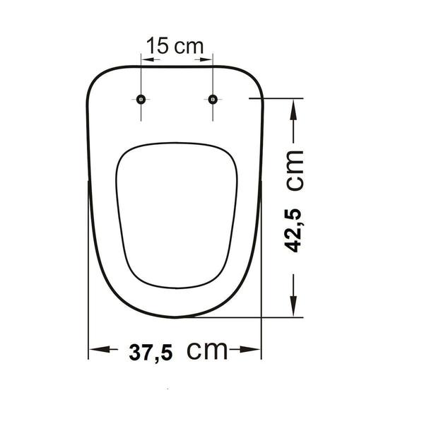 Imagem de Assento sanitário Oval Soft Adaptável em louças convencionais ovais as tampas não caem - Mebuki