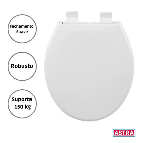 Imagem de Assento sanitario oval soft close polipropileno branco astra