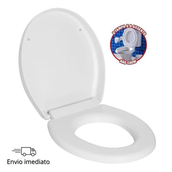 Imagem de Assento sanitario oval soft close polipropileno branco astra