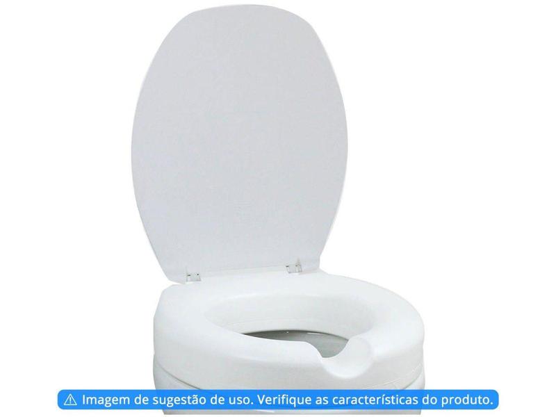 Imagem de Assento Sanitário para Idoso Elevado 7,5cm - com Tampa Mebuki Branco