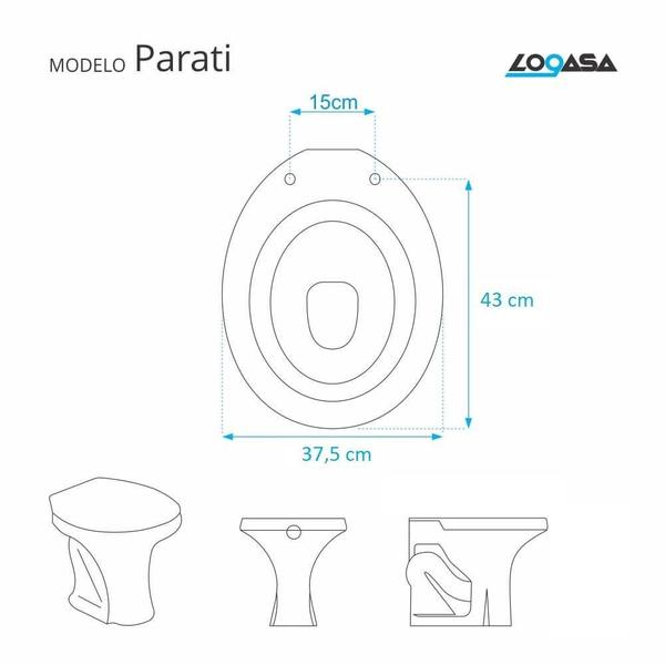 Imagem de Assento Sanitário Parati Branco para vaso Logasa