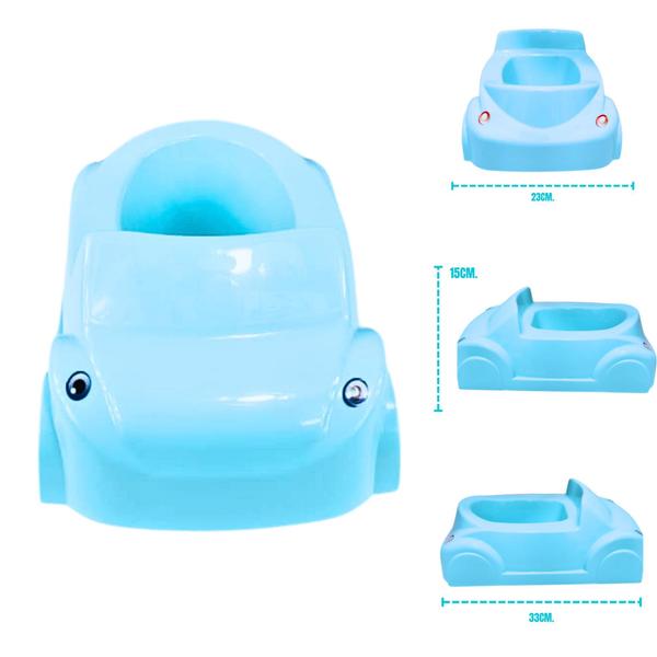 Imagem de Assento sanitário penico carrinho troninho para bebêinfantil plastibaby - azul e rosa