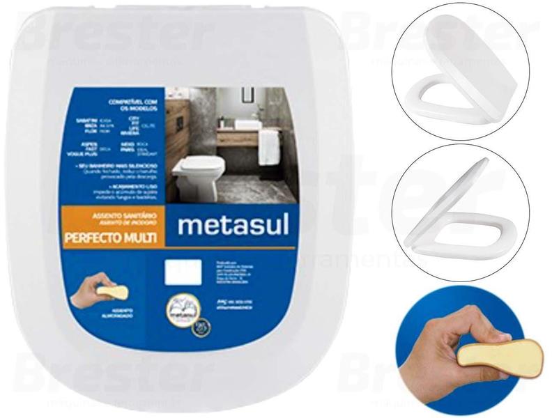 Imagem de Assento sanitário perfecto multi retangular branco metasul