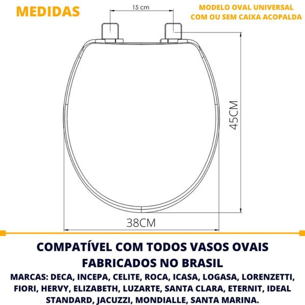 Imagem de Assento sanitario plastico almofadado plus metasul branco