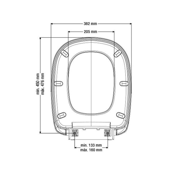 Imagem de Assento Sanitário Plástico Censi Sabatini 7645 Soft Close Branco