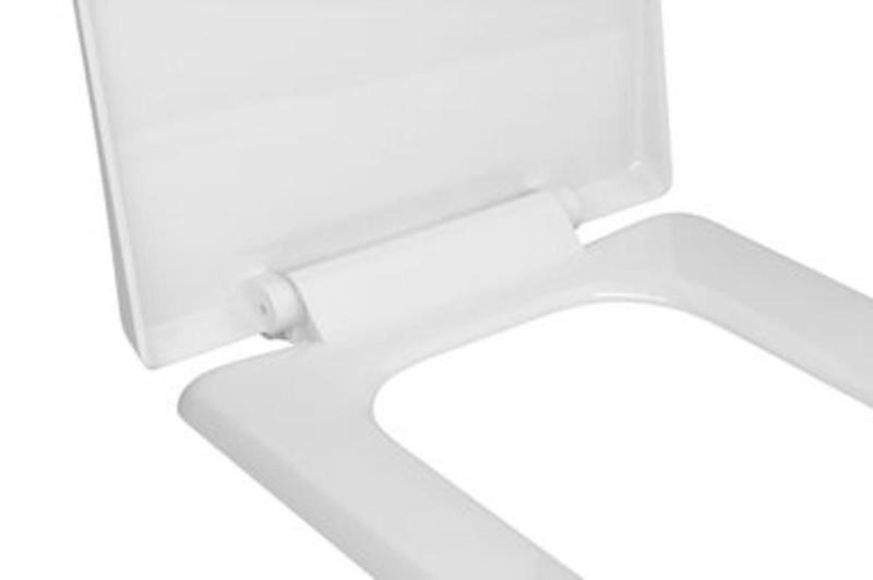 Imagem de Assento Sanitario Plastico Slow Quadrado Branco - Deca