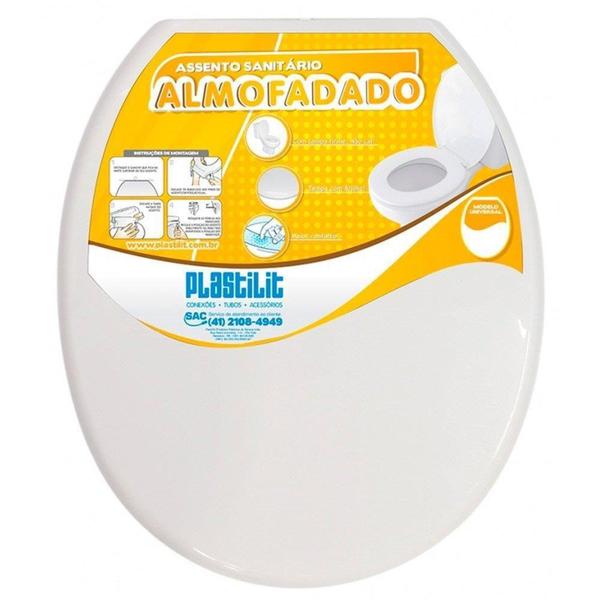 Imagem de Assento Sanitário Plastilit Almofadado Branco