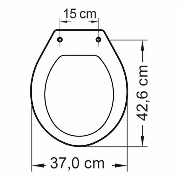 Imagem de Assento Sanitário Poliéster para Louça Azálea/standard/carina/flamingo/fiore/sabará Slow Close Croma Branco