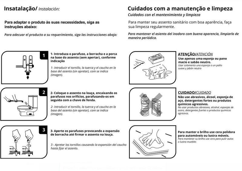 Imagem de Assento Sanitário Poliéster Para Louça Fit/Versato (Celite) Aço (Reb. Oculto) Pergamon