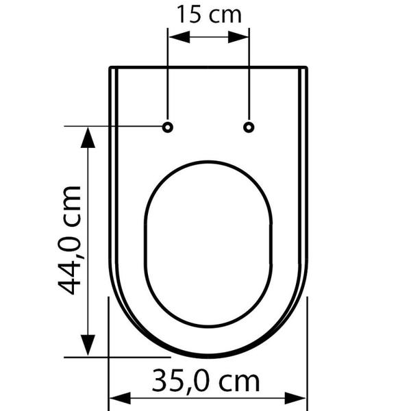 Imagem de Assento Sanitário Poliéster Para Louça Link/Carrara/Belle Époque (Deca) Slow Close Croma Sedile