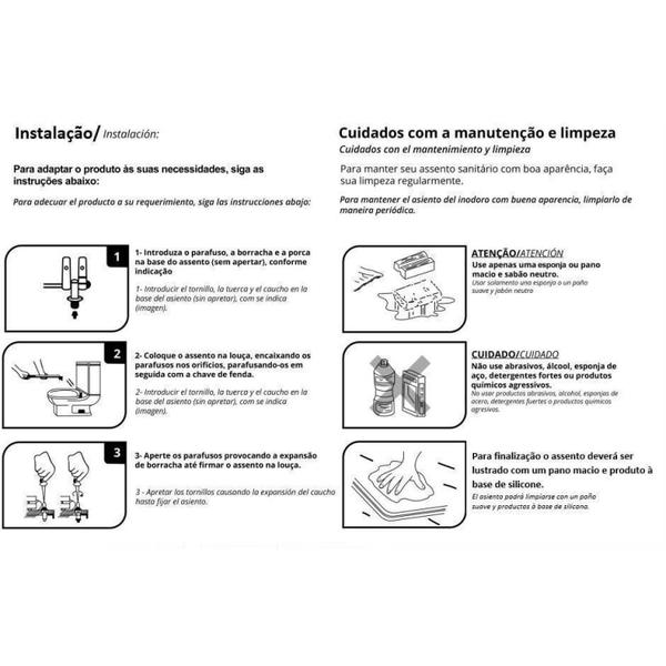 Imagem de Assento Sanitário Poliéster Para Louça Piano (Deca) Slow Close Sedile