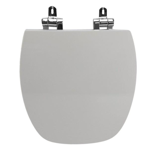 Assento Sanitário Poliéster para Louça Thema (incepa) Slow Close Cromado Branco - Sedile Assentos Imagem de Assento Sanitário Poliéster para Louça Thema (incepa) Slow Close Cromado Branco