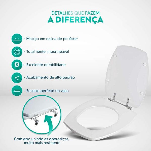 Imagem de Assento Sanitário Poliester Thema Pêssego com Borboleta Amarela para vaso Incepa