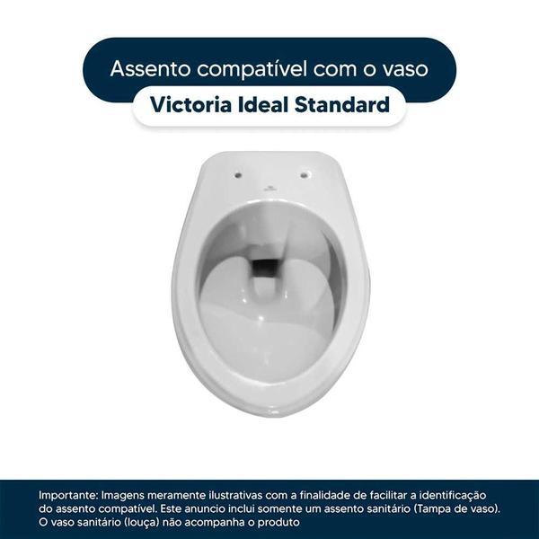 Imagem de Assento Sanitário Poliester Victoria Branco para vaso American Standard