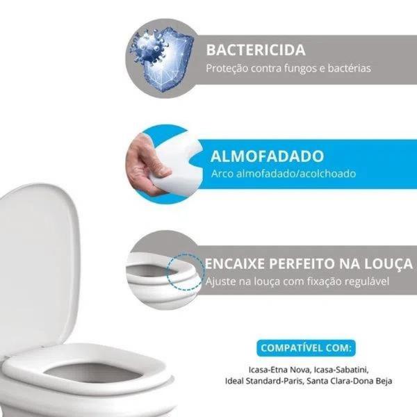 Imagem de Assento Sanitário PP Branco Icasa Sabatini Etna Paris Astra